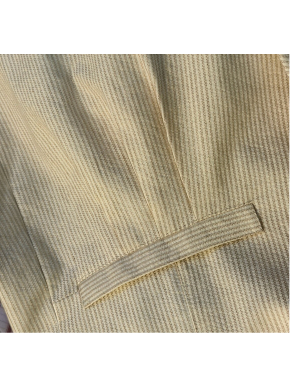 Lafayette 148 New York Pinstripe Beige/White Women’s Pant Suit Size 4 Reg $899 - Picture 9 of 16